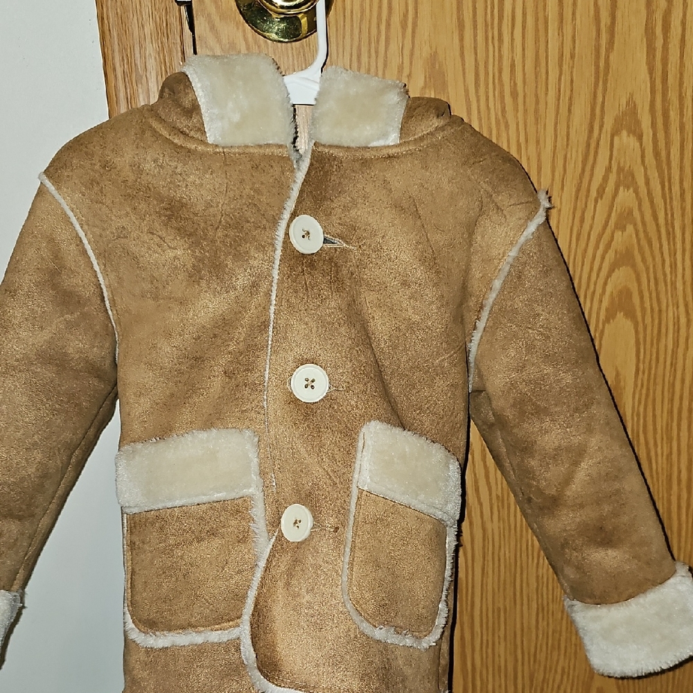 Cat & Jack Tan and Cream Puffer Jacket